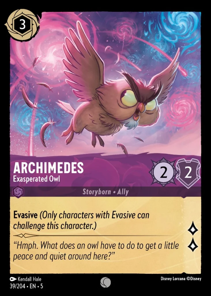 Archimedes Exasperated Owl Lorcana Player