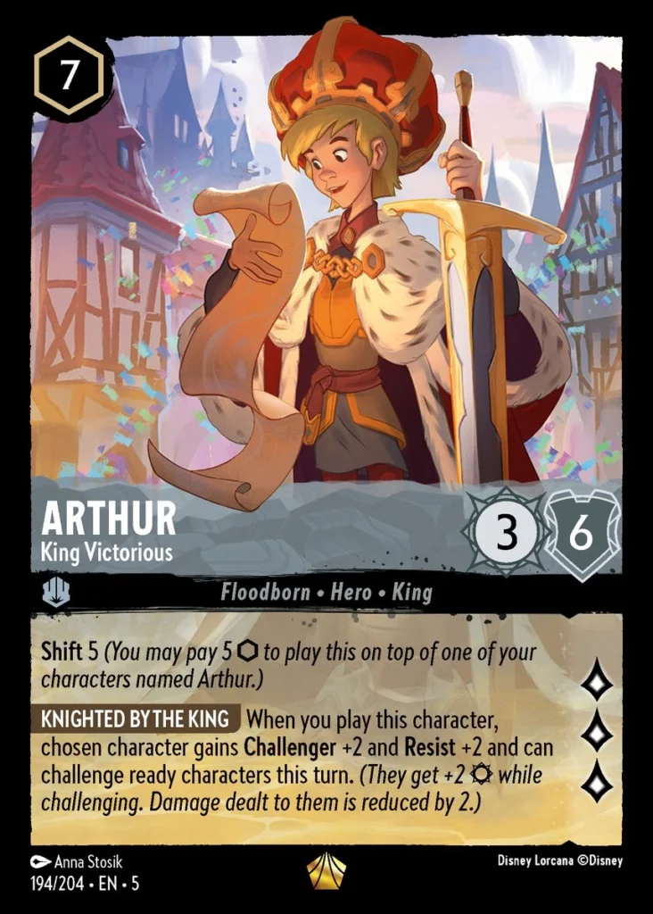 Arthur King Victorious Lorcana Player