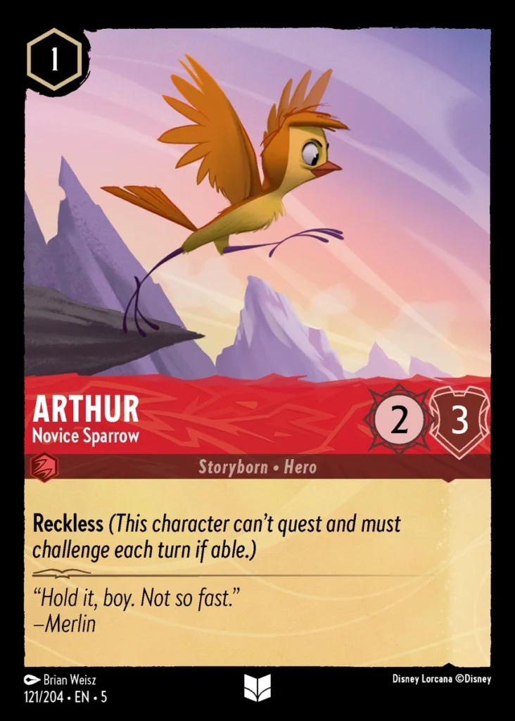 Arthur Novice Sparrow Lorcana Player