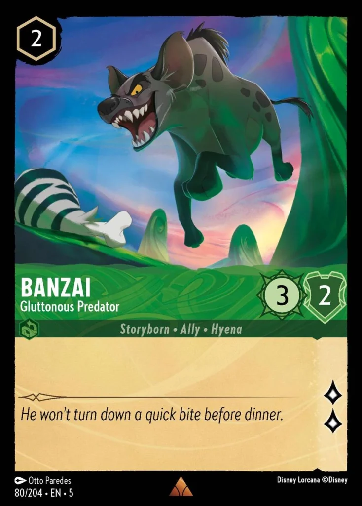 Banzai Gluttonous Predator Lorcana Player