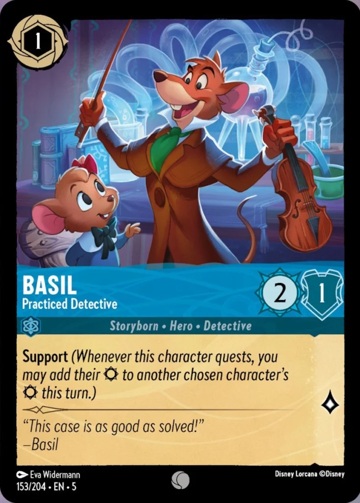 Basil Practiced Detective LQ Lorcana Player