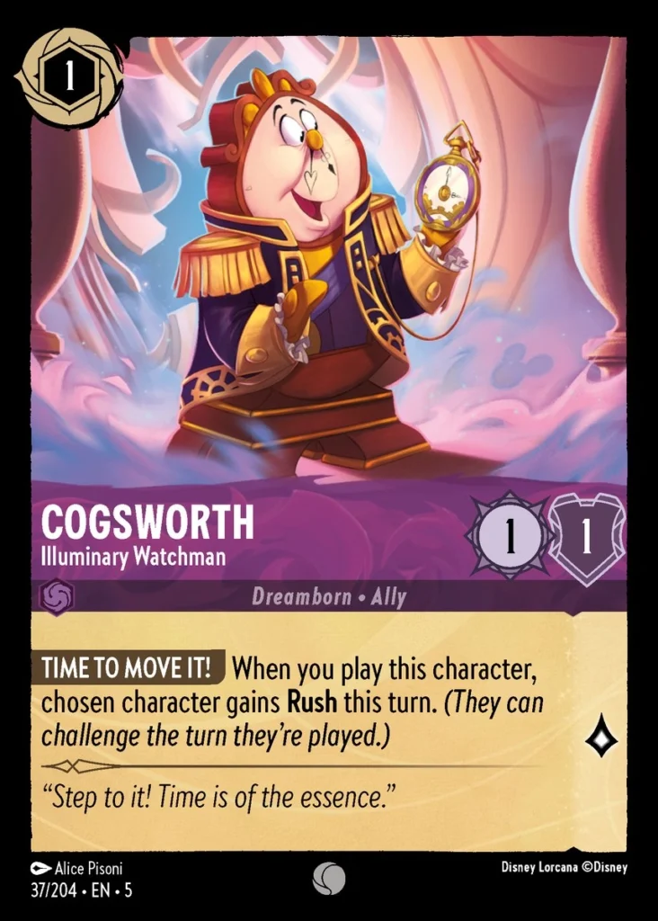 Cogsworth Illuminary Watchman Lorcana Player