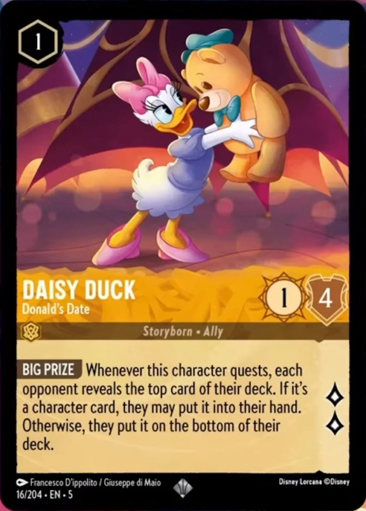 Daisy Duck Donalds Date LQ Lorcana Player