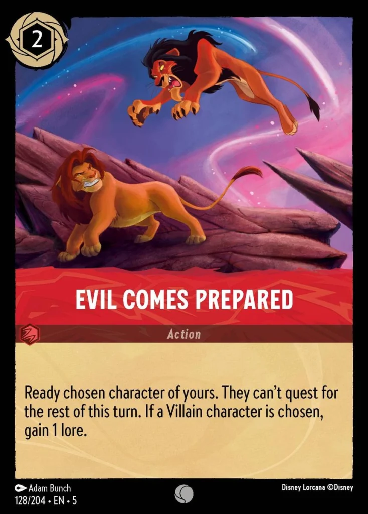 Evil Comes Prepared Lorcana Player