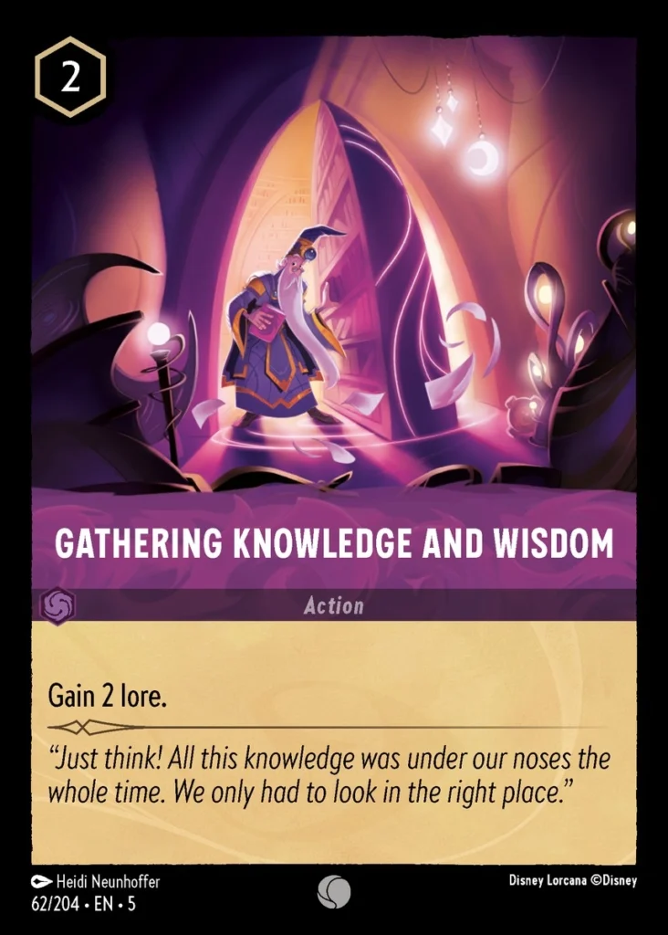 Gathering Knowledge and Wisdom Lorcana Player