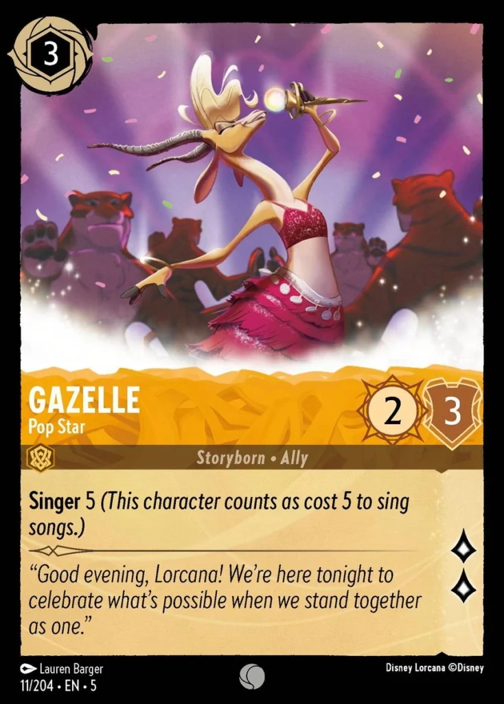 Gazelle Pop Star Lorcana Player