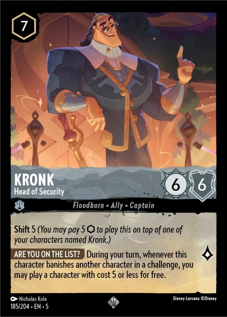 Kronk Head of Security Lorcana Player