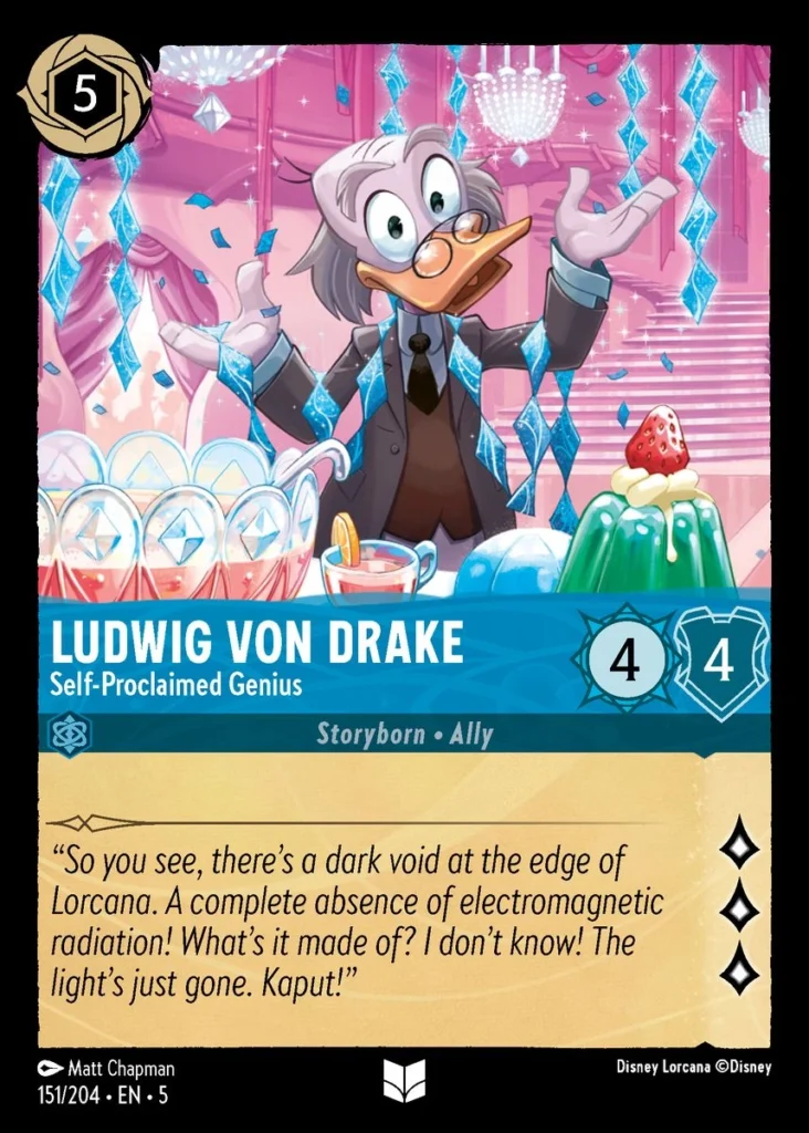 Ludwig von Drake Self Proclaimed Genius Lorcana Player