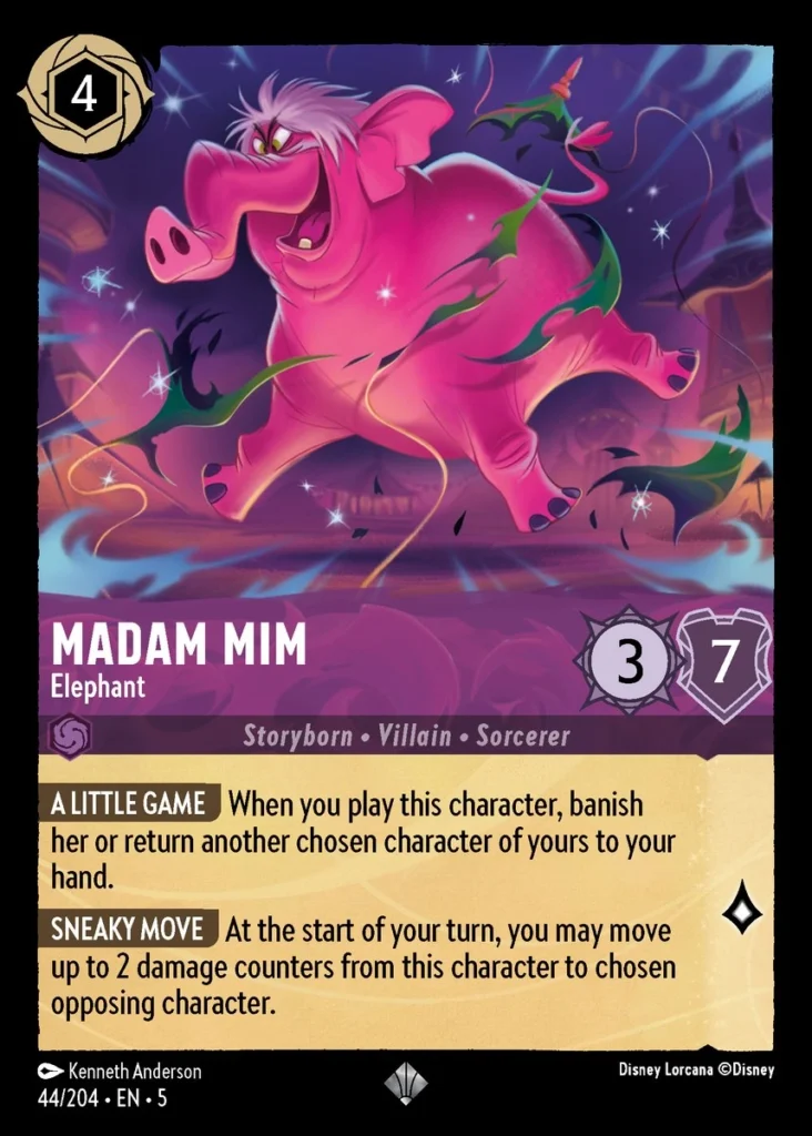 Madam Mim Elephant Lorcana Player