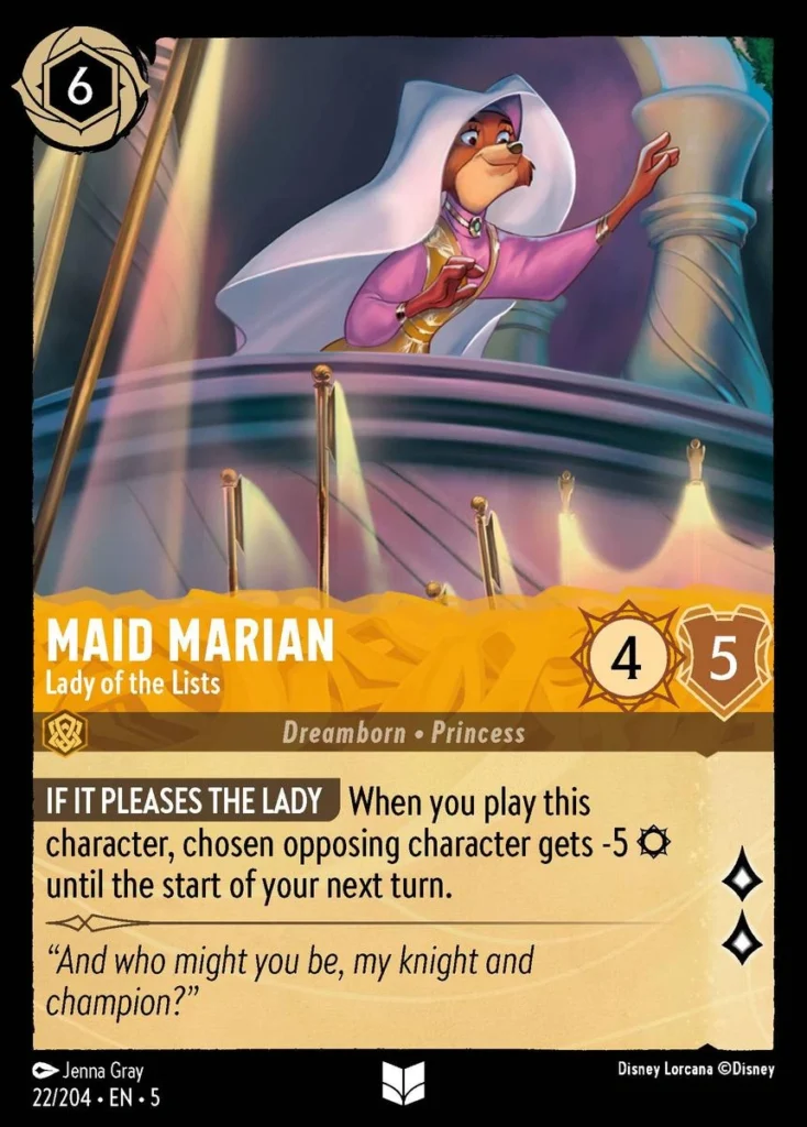 Maid Marian Lady of the Lists Lorcana Player