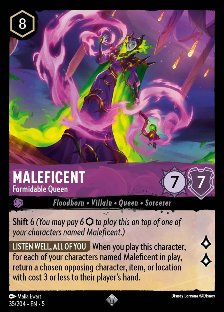 Maleficent Formidable Queen Lorcana Player