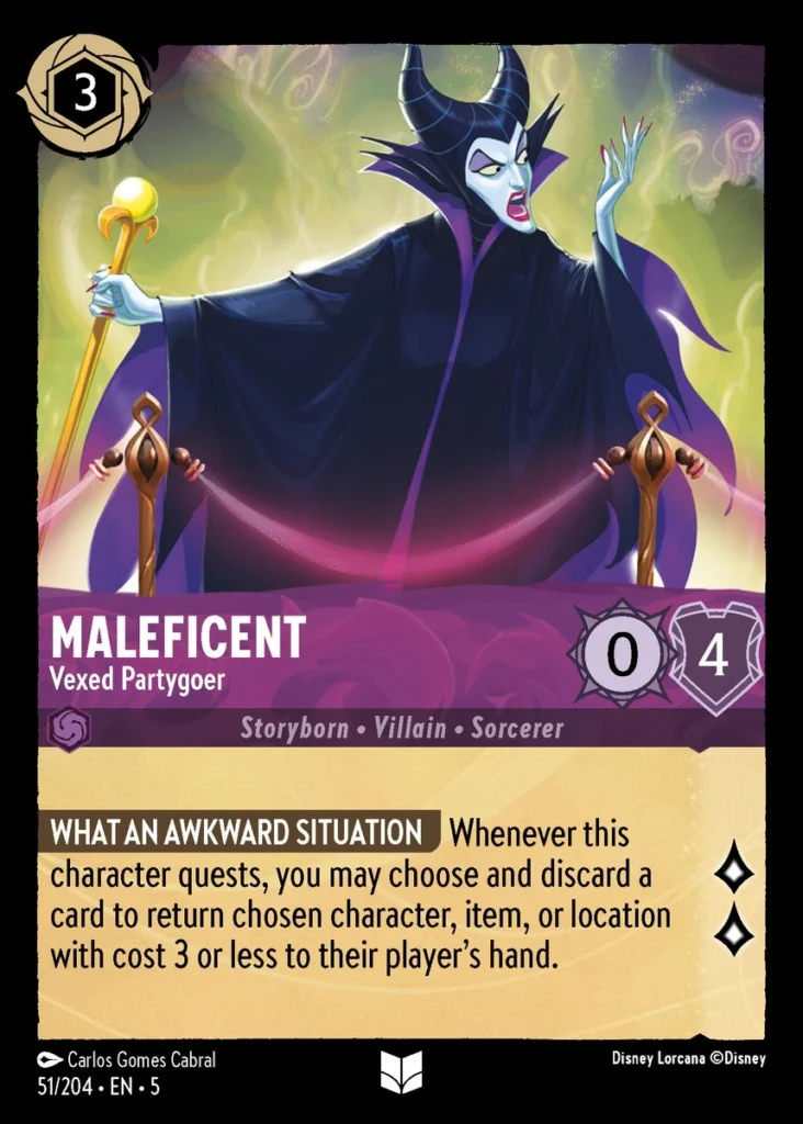 Maleficent Vexed Partygoer Lorcana Player