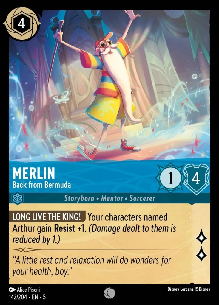 Merlin Back from Bermuda Lorcana Player