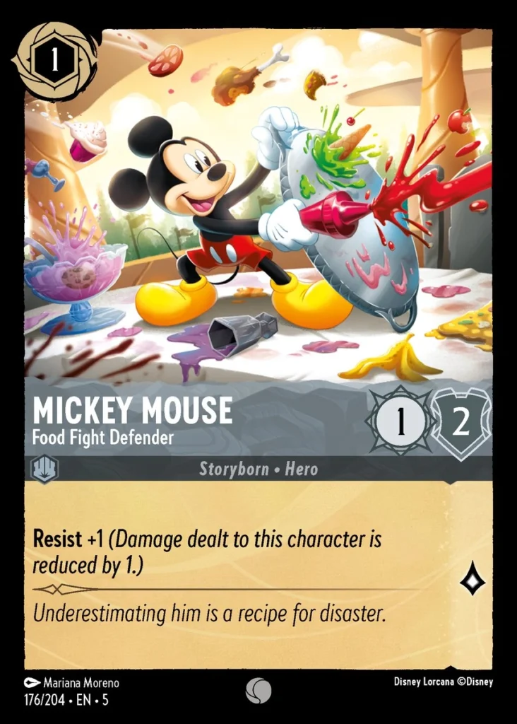 Mickey Mouse Food Fight Defender Lorcana Player