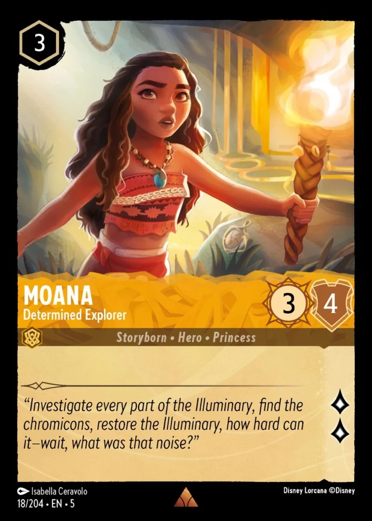 Moana Determined Explorer Lorcana Player