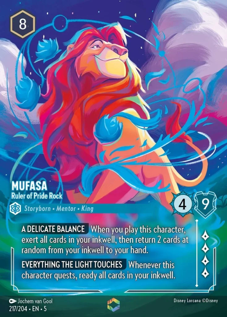 Mufasa Ruler of Pride Rock Enchanted Lorcana Player