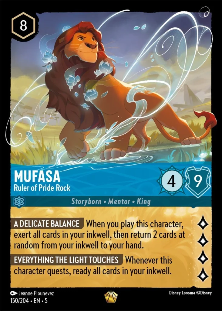 Mufasa Ruler of Pride Rock Lorcana Player