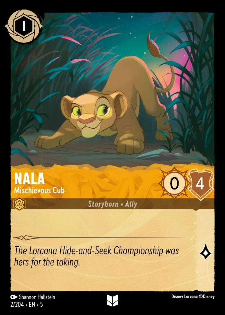 Nala Mischievous Cub Lorcana Player