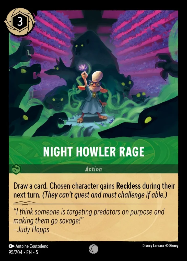 Night Howler Rage Lorcana Player 1