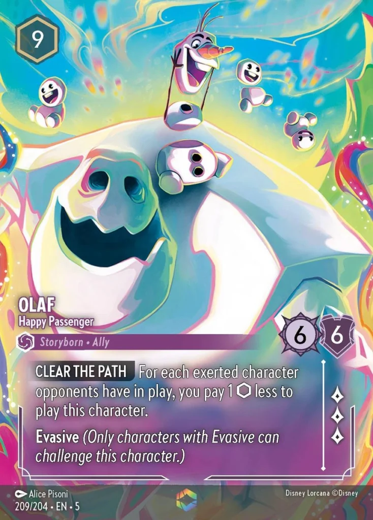 Olaf Happy Passenger Enchanted Lorcana Player 1