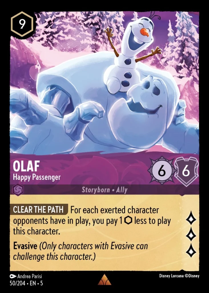 Olaf Happy Passenger Lorcana Player