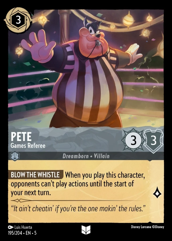 Pete Game Referee Lorcana Player