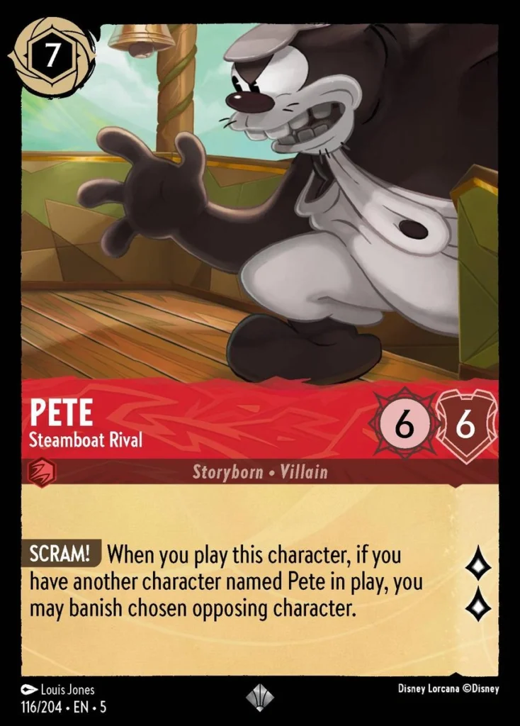 Pete Steamboat Rival Lorcana Player