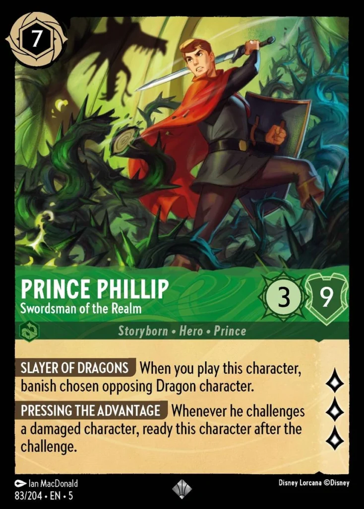 Prince Phillip Swordsman of the Realm Lorcana Player