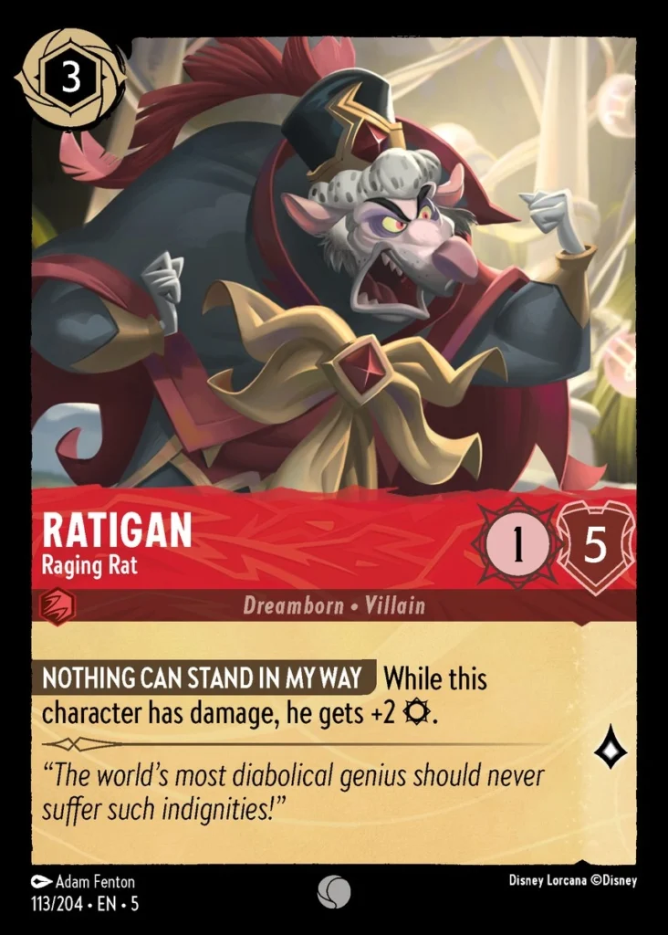 Ratigan Raging Rat Lorcana Player