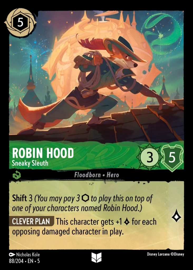 Robin Hood Sneaky Sleuth Lorcana Player