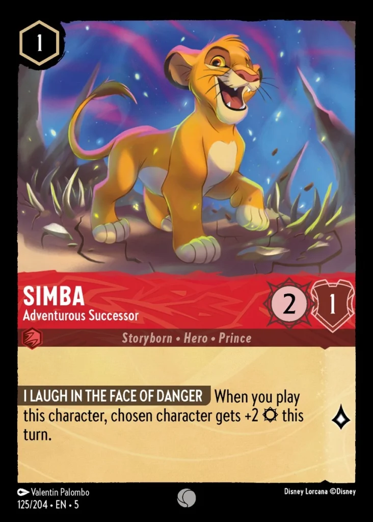 Simba Adventurous Successor Lorcana Player