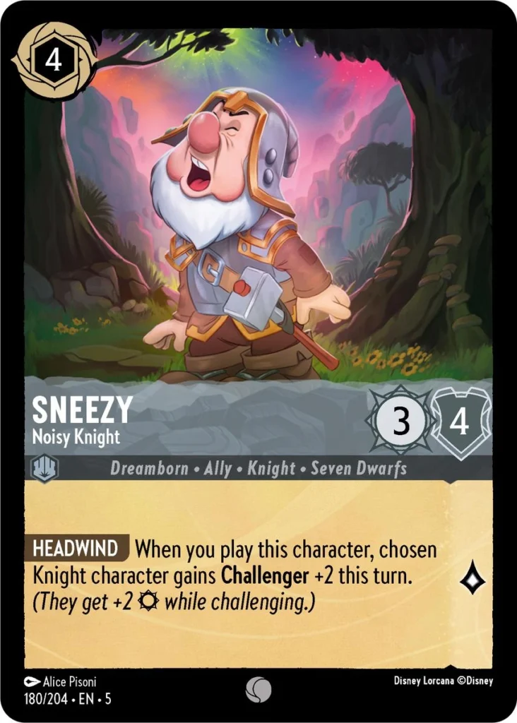 Sneezy Noisy Knight LQ Lorcana Player