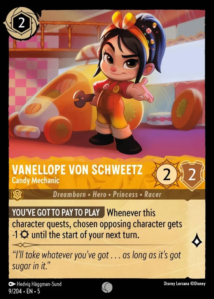 Vanellope Von Schweetz Candy Mechanic Lorcana Player