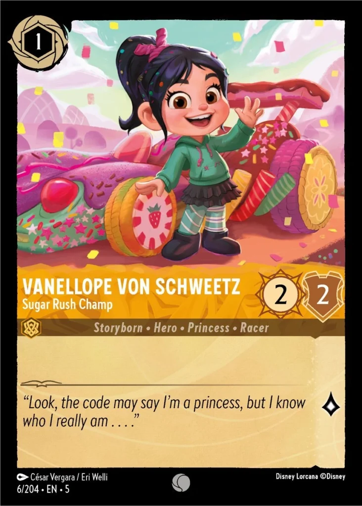 Vanellope Von Schweetz Sugar Rush Champ Lorcana Player