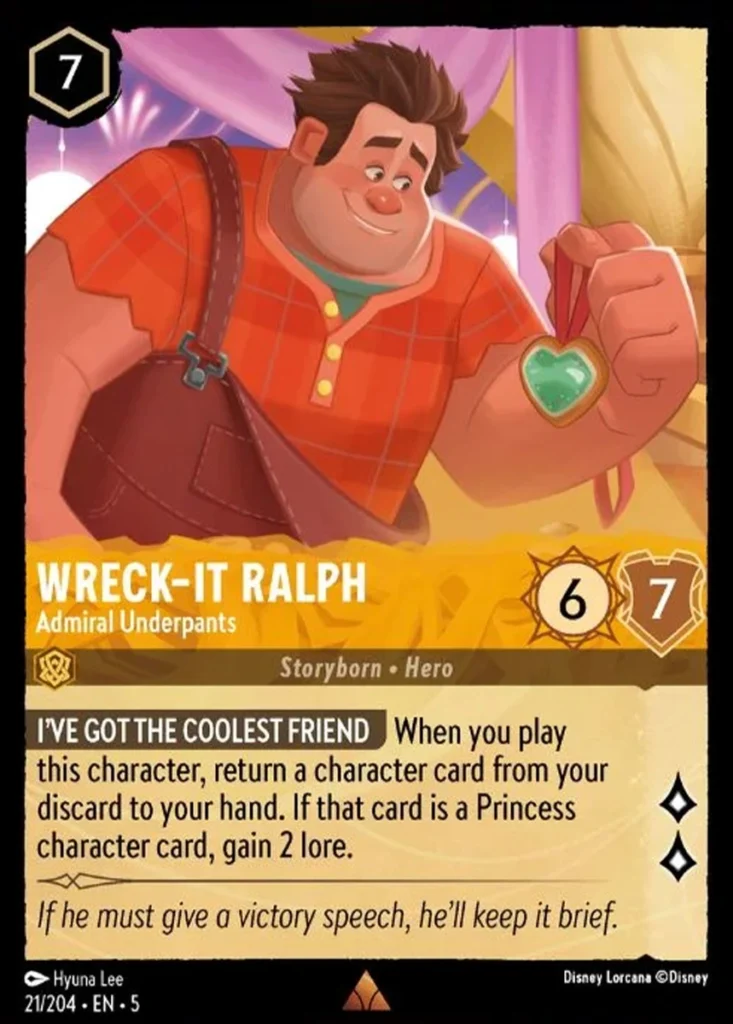 Wreck It Ralph Admiral Underpants LQ Lorcana Player