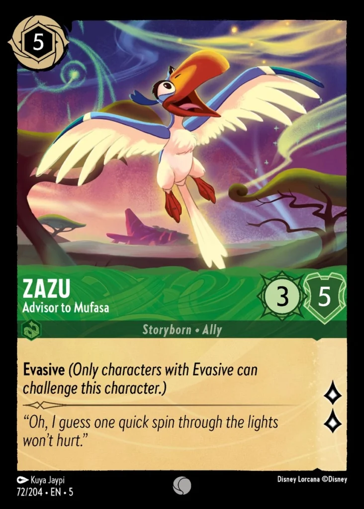 Zazu Advisor to Mufasa Lorcana Player