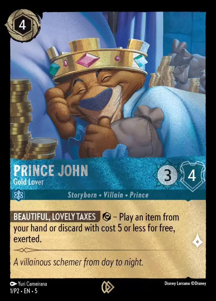 cartes promo lorcana prince john gold lover 01 p2